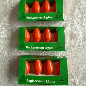 New Vintage Christmas Light Bulbs C-7 1/2 (3 sets)